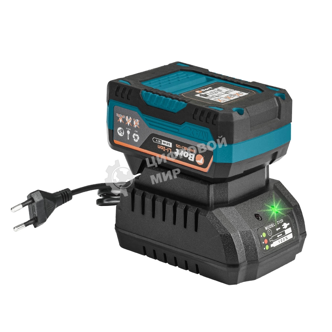 Пила циркулярная аккумуляторная Bort BHK-18Li-125 (2*3,0 А·ч + ЗУ)