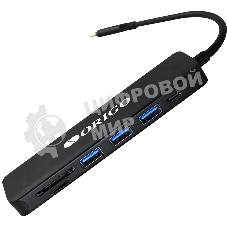 USB-концентратор ORIGO USB-C, 3xUSB 3.0, 1xUSB-C/PD 3.0, 1xHDMI, слот SD/TF/microSD