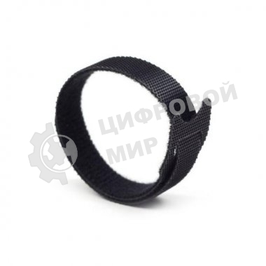 Хомут-липучка Lanmaster LAN-VCM125-BK 125x12 мм (упак: 20 шт) нейлон/полиэтилен внутри помещений черный