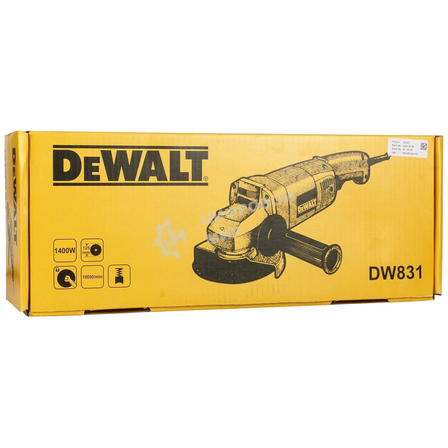 Угловая шлифовальная машина DeWalt 1400 Вт, 125 мм. DW831