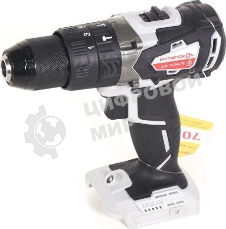 Дрель-шуруповерт аккумуляторная ИНТЕРСКОЛ DAU-13/36V 70