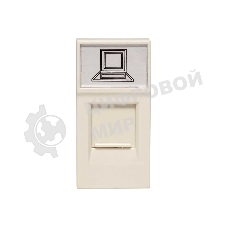 Розетка компьютерная RJ45 EKF PROxima, категории 5e (ширина 1 модуль) E1MK015E-135-10