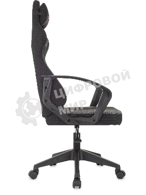 Кресло Zombie Carry черный/серый, экокожа, подголовник