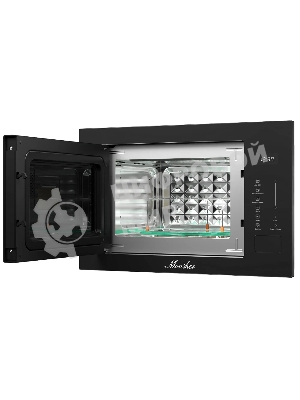 Встраиваемая микроволновая печь MONSHER, ВхШхГ 385х595х367, объем 25 л, мощность 850 Вт, 5 уровней мощности, гриль, 8 автоматических программ, размораживание, сенсорное управление, цвет черный