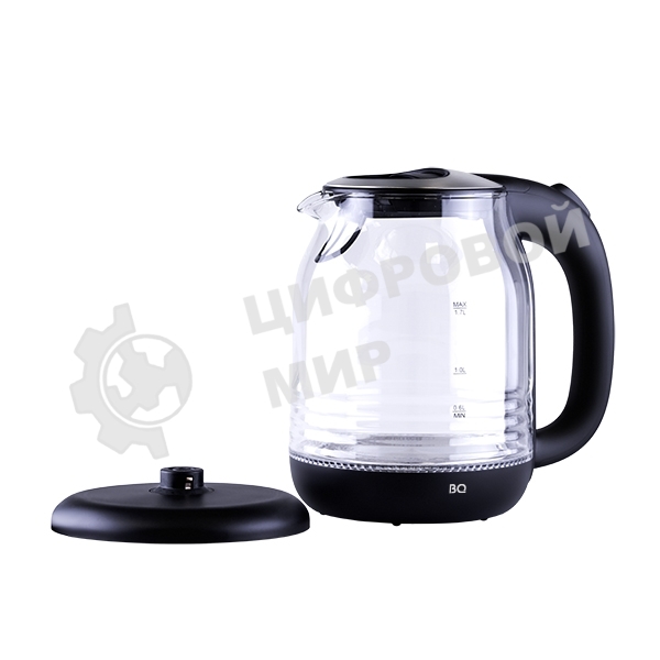 Чайник электрический BQ KT1833G черный/стальной, 2200 Вт, 1.7 л
