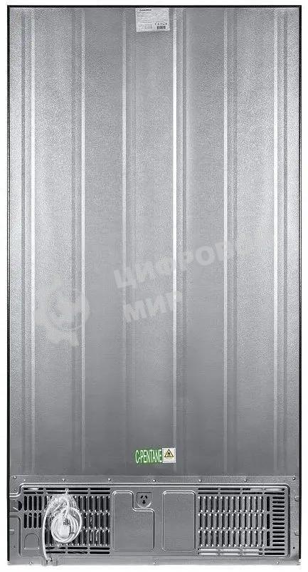 Холодильник Maunfeld MFF177NFSB черный глянц. двухкамерный 263/170л морозилка сбоку, No Frost, Side by Side