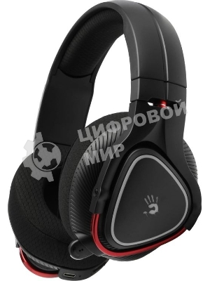 Гарнитура Bloody MR710 чёрный, беспроводная + проводная, Bluetooth, до 44 ч, подсветка