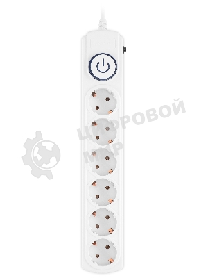 Сетевой фильтр Ippon BK-6-UPS-1.8-10-W 1.8 м, 6 розеток, белый, коробка