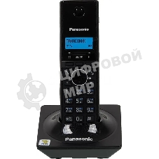 Телефон беспроводной (DECT) Panasonic KX-TG1711RUB черный АОН, Caller ID,12 мелодий звонка,подсветка дисплея,поиск трубки