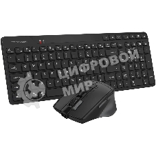 Комплект клавиатура+мышь A4Tech FStyler FB2800C Air2 беспроводной, USB + Bluetooth, 2000 DPI, черный/серый