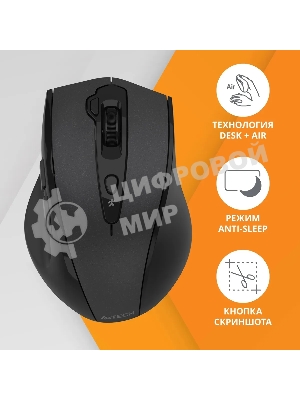 Мышь беспроводная A4Tech G7-810 Air2 черный, 2000 dpi, радиоканал, USB, кнопки - 7