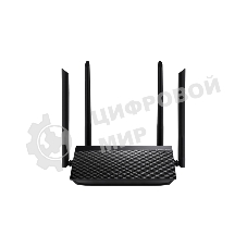 Маршрутизатор беспроводной Asus RT-AC1200 10/100BASE-TX черный (Dual Band)