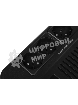 Источник бесперебойного питания SMARTWATT UPS SAFE PRO LCD 800 черный 800/480 ВА/Вт, напольный/настенный, линейно-интерактивный, LCD дисплей, Shuko CEE7/4 - 8 шт. (4 шт. с резервным питанием, 4 шт. - сетевой фильтр)