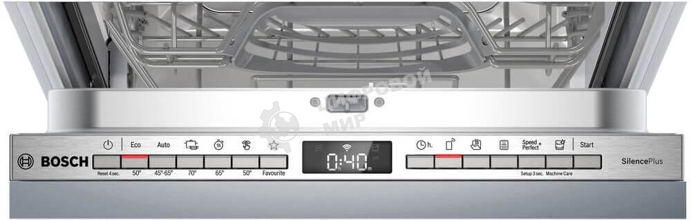 Встраиваемая посудомоечная машина Bosch SPV4EMX10E, серебристый, 44.8 см, 10 компл., 44 дБ, класс C