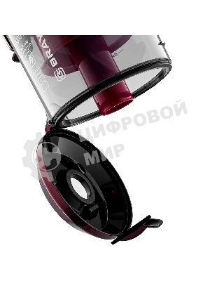 Пылесос BRAYER BR4211 черный/бордовый, 400/2200 Вт, уборка сухая, пылесборник контейнер, 3 л