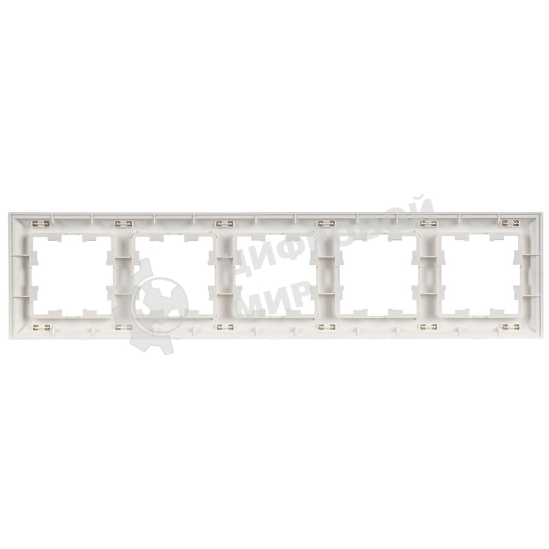 Рамка 5-м IEK BR-M52-12-K91 BRITE РУ-5-БрАБ арктич. бел./бел.