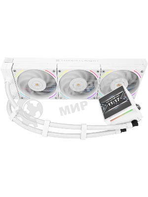 Водяное охлаждение для процессора Thermalright Hyper Vision 360 (360mm, LED, White, ARGB/Fans: 3x120mm, 69CFM, 27dBA, 2150RPM/Pump height 68mm, 6400RPM, Rad thickness 27mm/S: 1700, 1200, 1851, 115X, 2011, 2066, AM5, AM4)