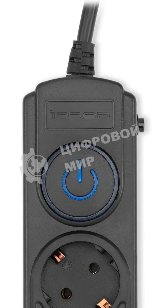 Сетевой фильтр Ippon BK-6-EU-3-16-B 3 м, 6 розеток, черный, коробка
