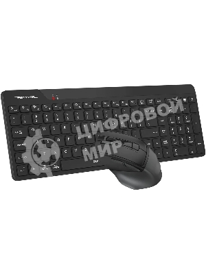 Клавиатура + мышь A4Tech Fstyler FG2400 Air2 клав:черный мышь:черный USB беспроводная slim (FG2400 AIR2 черный)