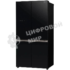 Холодильник Hitachi R-WB720PUC1 GCK черный трехкамерный 357/103л морозилка снизу, No Frost, Side by Side