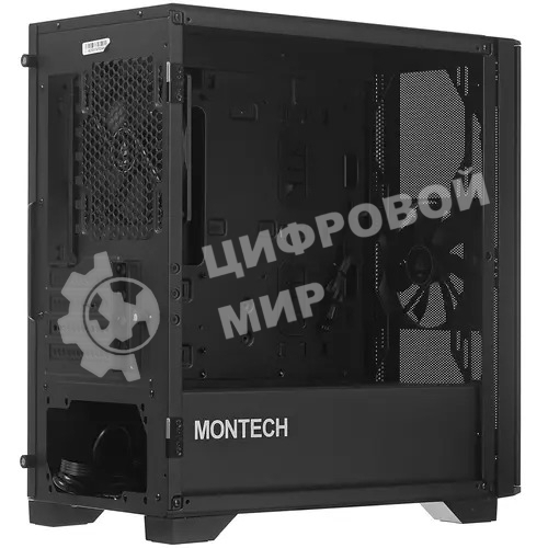 Компьютерный корпус Montech AIR 100 LITE черный без БП mATX 2x120мм 1xUSB2.0 2xUSB3.0 audio bott PSU