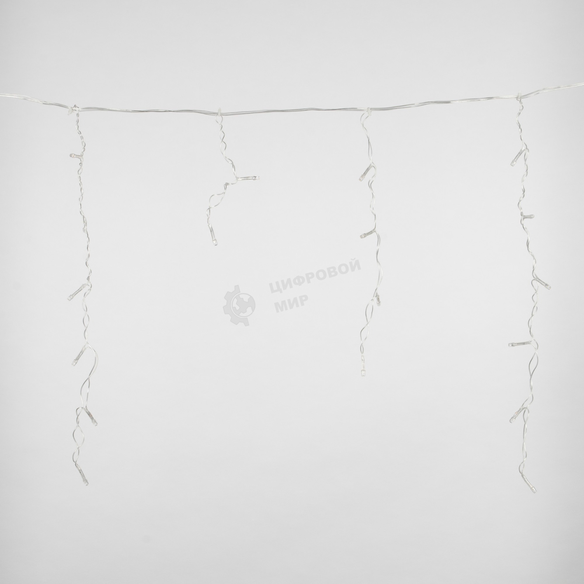 Бахрома светодиодная Uniel 1,8м 48 светодиодов синий свет Провод прозрачный ULD-B1805-048/DTA BLUE IP20