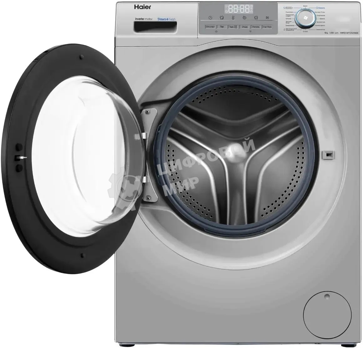 Стиральная машина Haier HW60-BP12929BSE серебристый загр. фронтальная макс.: 6 кг 1200об/мин класс: А+++