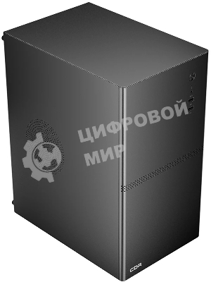 Компьютерный корпус CBR mATX Minitower V861, без БП, 2хUSB 2.0, HD Audio+Mic, черный PCC-MATX-V861-WPSU
