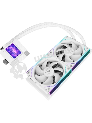 Система жидкостного охлаждения Thermalright Core Matrix 240 Vision (240мм, LED, White, ARGB/Fans: 2x120мм, 68.9CFM, 28.2dBA, 2000RPM/Pump height 64.4мм, Rad thickness 27мм/S: 1700, 1200, 1851, 115X, AM5, AM4)