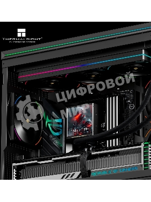 Система водяного охлаждения Thermalright Peerless Vision 360 UB Soc-AM5/AM4/1200/1700/1851 черный 4-pin 28.1dB Al Ret (P-VISION-UB-360-BL-ARGB)