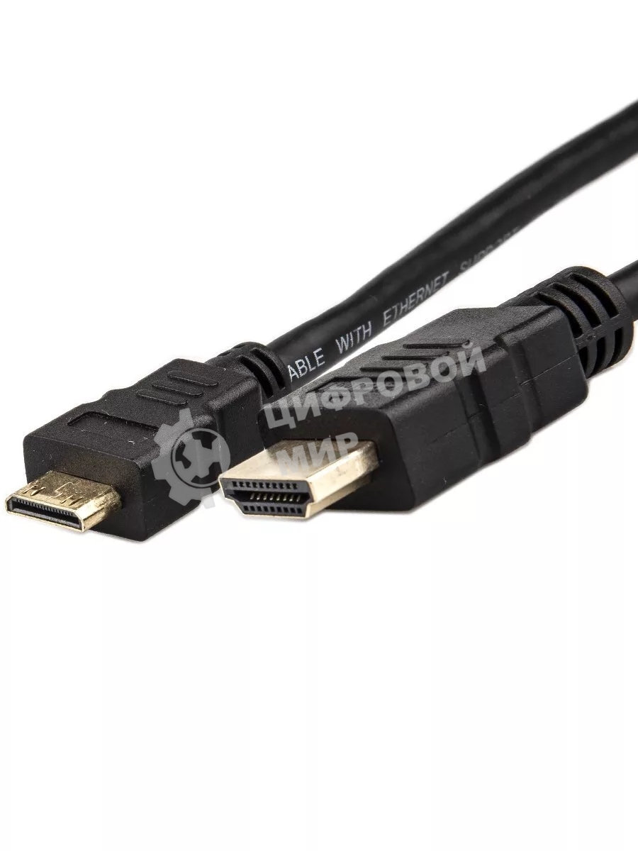Кабель HDMI-19M --- MiniHDMI-19M ver 2.0+3D/Ethernet,1m Telecom