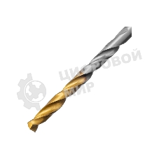 Сверло спиральное по металлу Denzel 3,2 x 65мм, Р6М5, Golden Tip, 2 шт.