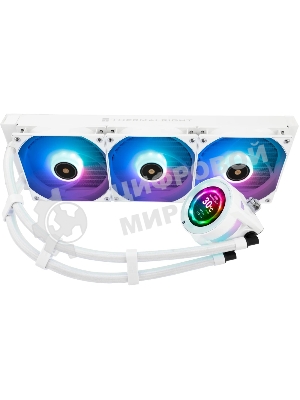 Система жидкостного охлаждения Thermalright Core Vision 360 (360mm, LED, White, ARGB/Fans: 3x120mm, 72.37CFM, 27.7dBA, 2000RPM/Pump height 66mm, Rad thickness 27mm/S: 1700, 1200, 1851, 115X, 2011, 2066, AM5, AM4)