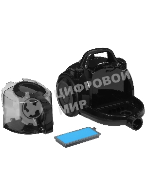 Пылесос Hyundai HYV-C5455 черный, 380/2200 Вт, уборка сухая, пылесборник контейнер 2.5 л