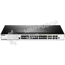 Коммутатор D-Link DGS-3000-28SC, 24×1 Гбит/с + 4×1 Гбит/с Combo, управляемый