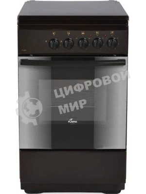 Плита комбинированная Flama RK 2211 B черный, конфорок 2 газовых и 2 электрических, духовка 50 л, 50 см x 85 см x 60 см