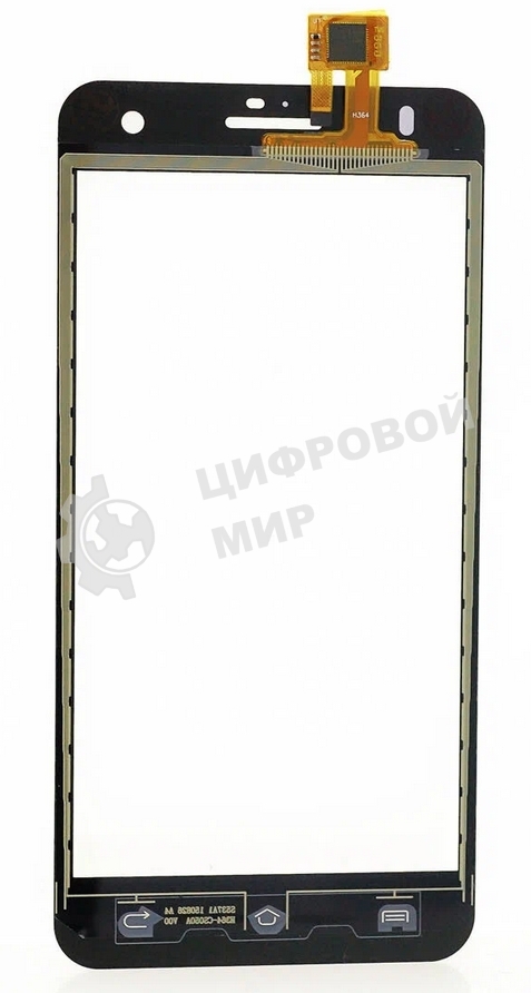 Сенсорное стекло (тачскрин) для Fly IQ4512 EVO Chic 4 Quad, черное