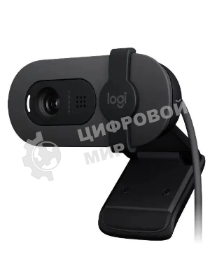 Веб-камера Logitech HD Webcam Brio 90 графитовый 2Mpix (1920x1080) USB 2.0 с микрофоном (960-001581)