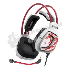 Гарнитура Bloody G575 Naraka белый/красный, проводная, подсветка