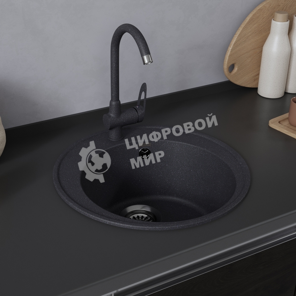 Кухонная мойка Maunfeld Medusa 485 MFQS-485DGR темно-серый