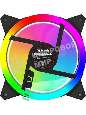 Вентилятор для корпуса Bloody BD-CF120ARGb4 ARGb черный, 120 мм, 1600 об/мин, 26 дБ, 4 pin