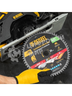 Пильный диск по алюминию Denzel ф185 х 20 мм, 64 зубьев