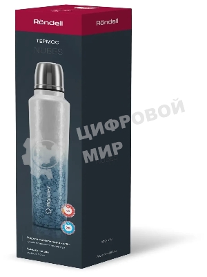 Термос для напитков Rondell Nubes RDS-1970 1 л. серый, картонная коробка