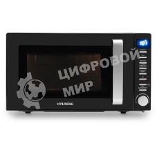 Микроволновая печь Hyundai HYM-D3034 черный/серебристый, 20 л, 700 Вт, переключатели - кнопки, поворотный механизм