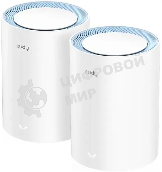 Бесшовный Mesh роутер Cudy M1200 (M1200 2-PACK) AC1200 Wi-Fi белый (упак.:2шт)