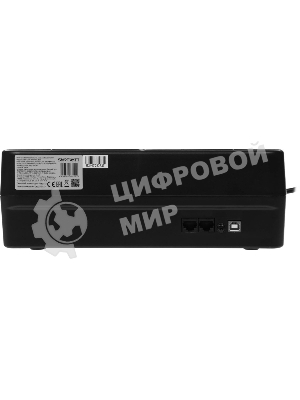 Источник бесперебойного питания SMARTWATT UPS SAFE PRO LCD 800 черный 800/480 ВА/Вт, напольный/настенный, линейно-интерактивный, LCD дисплей, Shuko CEE7/4 - 8 шт. (4 шт. с резервным питанием, 4 шт. - сетевой фильтр)