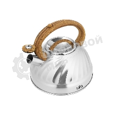 Чайник для плиты LARA LR00-69 (зеркальный) 2.7 л индукционное капсулированное дно, свисток с кноп. Механизмом