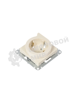 Механизм розетки 1-м СП AtlasDesign с заземл. защ. шторки с выталк. 16А беж. SchE ATN000247