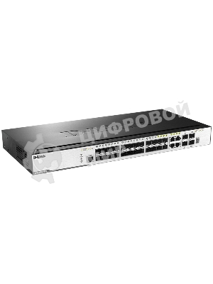 Коммутатор D-Link DGS-3000-28SC, 24×1 Гбит/с + 4×1 Гбит/с Combo, управляемый