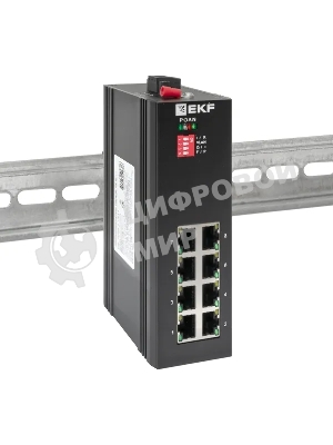 Коммутатор EKF TSX-U-8GTP, 8×1 Гбит/с PoE, неуправляемый